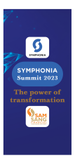 Symphonia Summit 2023 the power of transformation standee design